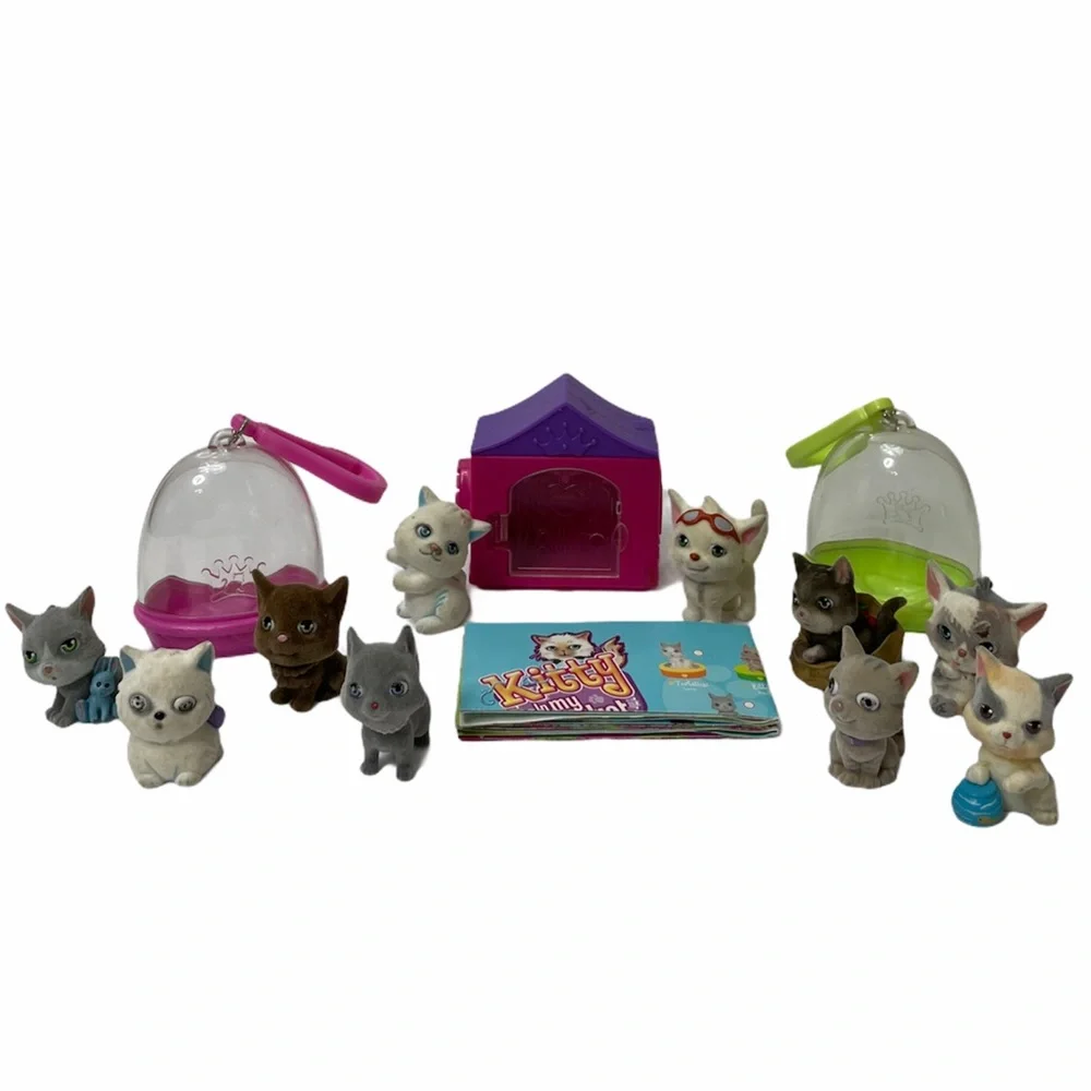 Kitty in My Pocket Vintage Toys Cats MEG Play Jakks Doll House Miniatures Pink